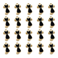 40Stk Schwarze Legierungsanhänger Zum Schmuck Selbermachen Und Basteln