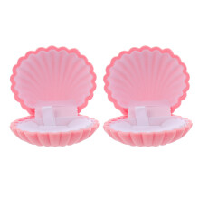 4Stk Schmuckkasten Shellform Pink Schmuckbox Reise Aufbewahrung