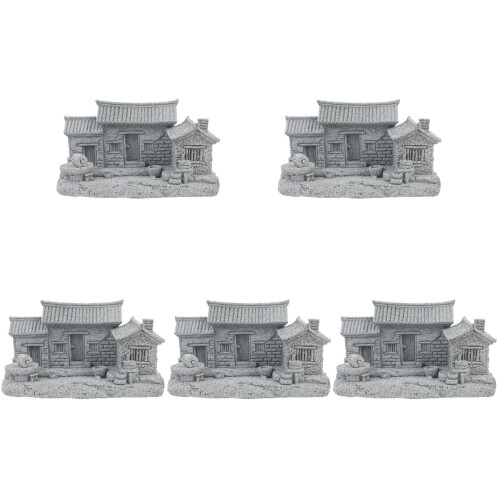 5Stk Kleine Hausfigur , Leichte Mini Für 2