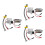 3Sets Automatisches Urinal-Spülventil ABS Kupfer Sensor Wc-Zubehör 6