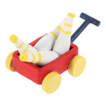 5Stk Tragbares Mini Bowling Set Holz Modell Für Kinder Mehrfarbig