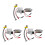 3Sets Automatisches Urinal-Spülventil ABS Kupfer Sensor Wc-Zubehör 3