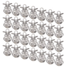 100Stk Silber Legierung Schlüsselanhänger Charm Für