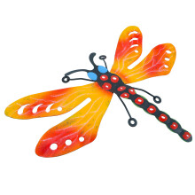 4Stk Orange Metall Wanddekoration Für , Garten Und Shop