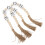 6Stk Handgemachte Holzperlen- , Beige, Rustikaler Wandschmuck 1