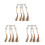 6Stk Handgemachte Holzperlen- , Beige, Rustikaler Wandschmuck 5