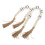 6Stk Handgemachte Holzperlen- , Beige, Rustikaler Wandschmuck 2