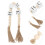 6Stk Handgemachte Holzperlen- , Beige, Rustikaler Wandschmuck 11
