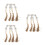 6Stk Handgemachte Holzperlen- , Beige, Rustikaler Wandschmuck 6