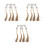 6Stk Handgemachte Holzperlen- , Beige, Rustikaler Wandschmuck 4