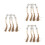 6Stk Handgemachte Holzperlen- , Beige, Rustikaler Wandschmuck 10