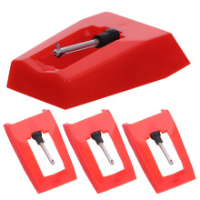 28Stk Rot Stylus Ersatznadel Für Schallplattenspieler Phonographen