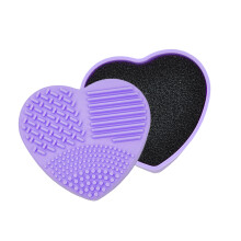2Stk Pinselreinigungsbox Silikonschwamm Nass Dual