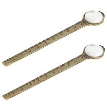 10Stk Retro Metall Lesezeichen Lineal Dunkelbraun Kreatives Design