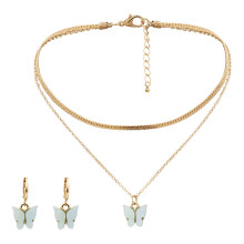3Sets Fashion Halskette Ohrringe