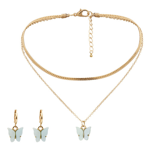 3Sets Fashion Halskette Ohrringe
