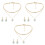 3Sets Fashion Halskette Ohrringe 3