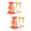 2Sets Strandspielzeug Kinder Sand Förmchen Set Tragbar Bunt 7