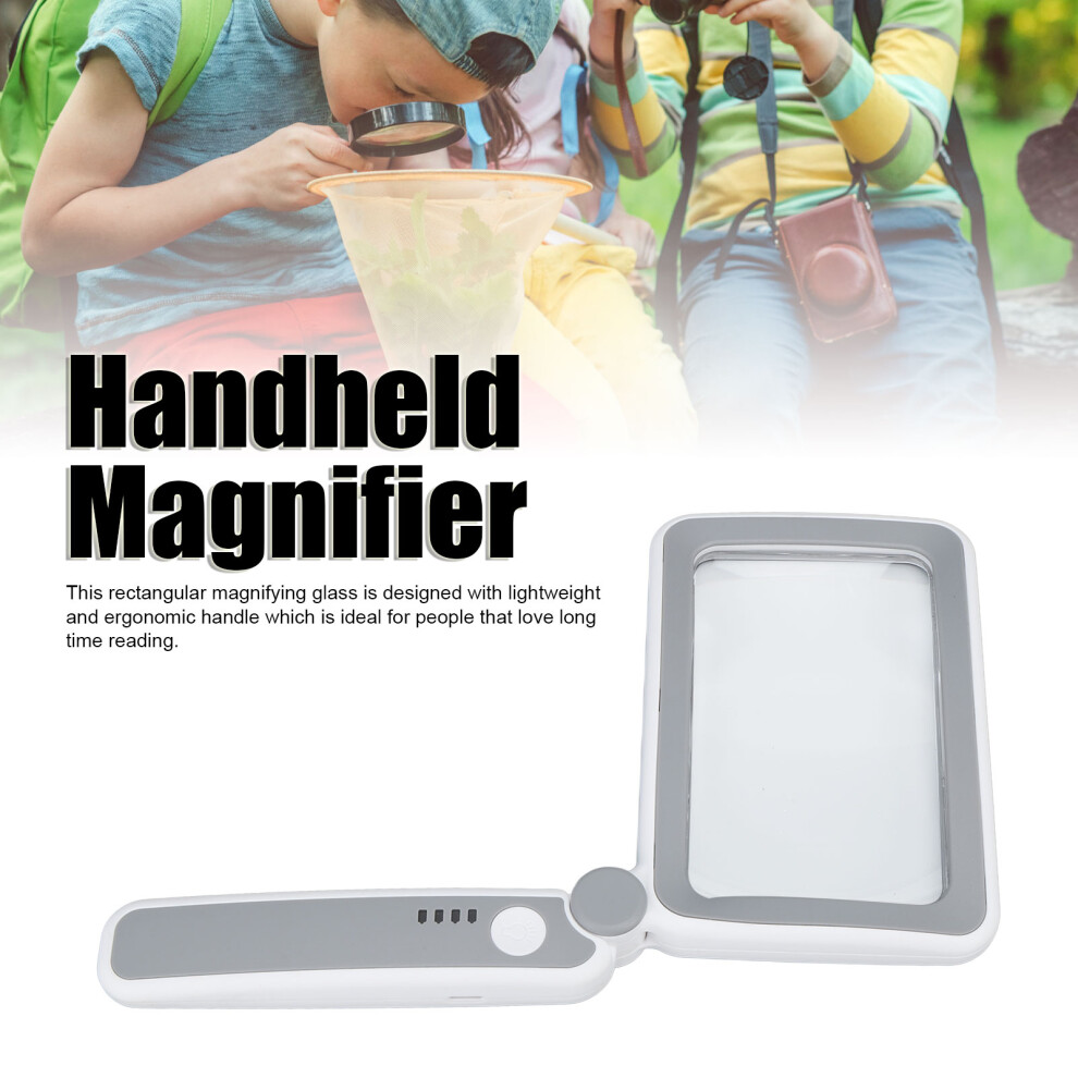 Rechteckige Lupe 4X 3 LED-Modi Touch-Steuerung