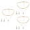 3Sets Fashion Halskette Ohrringe 6