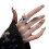 Adjustable Liquid Butterfly-shape Ring Cool Silver Ring-A 1