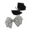 Clips de chaussures avec nœuds, boucles de chaussures de-Blanc 1