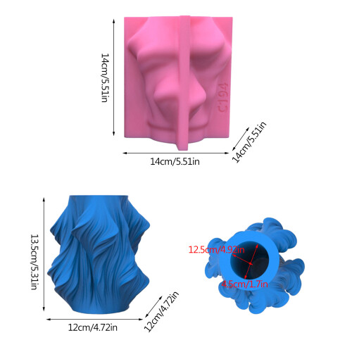Große Epoxidharz-Kunst-Sukkulenten-Blumentopf-Silikonform, 1