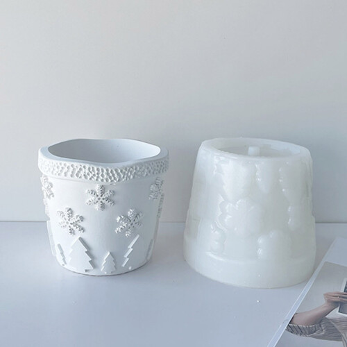 Kerzenständer Epoxidgussform Silikon Blumentopfform DIY 1