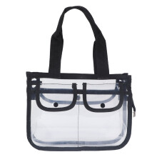 Wasserdichter Kosmetik-Organizer für Reisen, transparente Werkzeugtasche aus Vinyl, tragbarer Kulturbeutel mit verstellbarem Gurt,