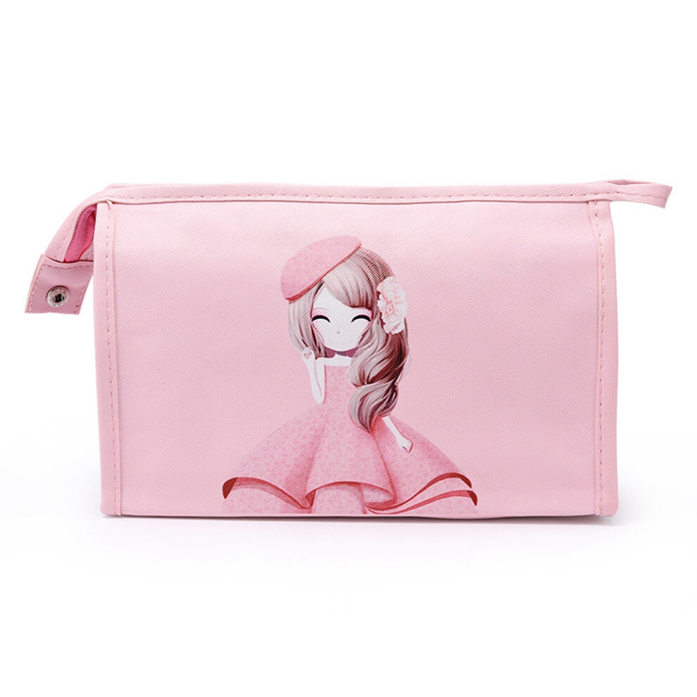 Reusable Durable Makeup Bag Stylish Cartoon Design High Quality PU Leather Travel Organizer for Women Girls Multifunctional Cosmetic Bag