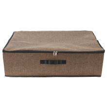 Organisateur de rangement sous lit et placard avec poignées, paniers renforcés en plastique PP, bacs de rangement pliables, contenants en coton et