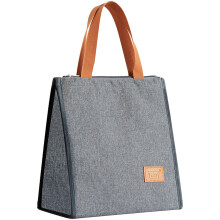 Bolsa térmica portátil para almoço, feita com material próprio para alimentos que mantém as refeições quentes ou frias, design expansível e