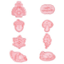 Creative Seasonal Cookie Cutters, Fondant Cake Cutter For Thanksgiving And Christmas Baking, 8 Different Patterns With Adorable Baking Tools