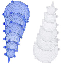 Couvercles extensibles rĂ©utilisables en silicone, couvercles alimentaires, couvercles flexibles en silicone, plage de tempĂ©rature : -40 C Ă