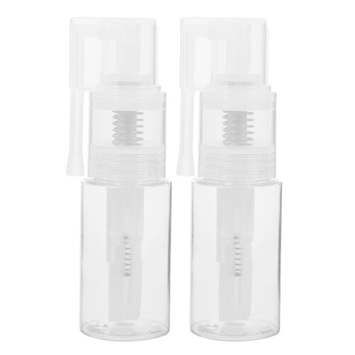 6Pcs ABS Powder Spray Bottles Transparent for Makeup and Baking 1