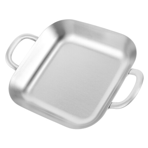 4Stk Snackplatte Mit Griffen Robust Für Kinder Silber 2
