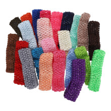 48Stk Häkel-Stirnband Elastisch Bunt Baby Haarband