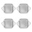 4Stk Snackplatte Mit Griffen Robust Für Kinder Silber 8
