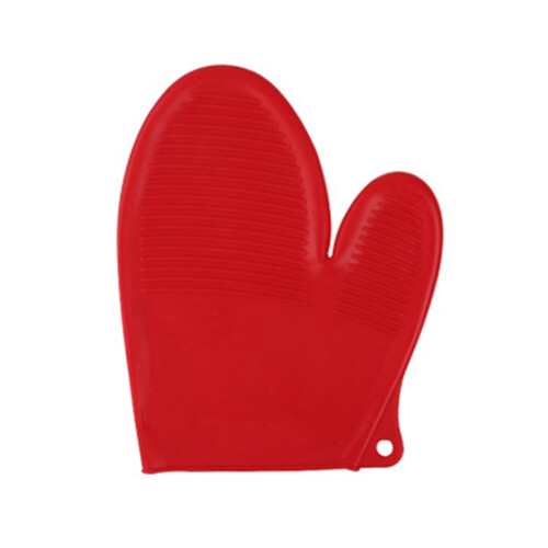 6Stk Silikon Backhandschuhe Hitzebeständig Rot Antirutsch