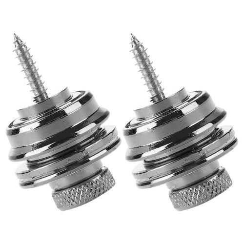 8Stk Strap Lock Metallgurt Silber Strap Button Für E-Gitarren