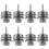 8Stk Strap Lock Metallgurt Silber Strap Button Für E-Gitarren 7