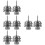 8Stk Strap Lock Metallgurt Silber Strap Button Für E-Gitarren 9