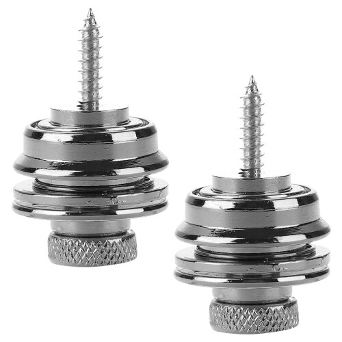 8Stk Strap Lock Metallgurt Silber Strap Button Für E-Gitarren 2