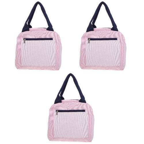 3Stk Haushalts Rosa Strapazierfähig Bento Bag 2