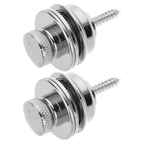 8Stk Strap Lock Metallgurt Silber Strap Button Für E-Gitarren 1