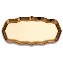 2Stk Goldene Schmuck- Kosmetikschale Robustem
