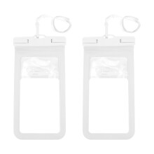 6Stk Weiß Wasserdichte Handyhülle PVC Unterwasser