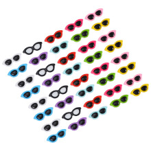 80Stk Mini Resin Flatback Sonnenbrillen Anhänger Für DIY Schmuck