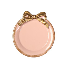 2Stk Snacktablett Rosa Resin Rund Ideal Für Dessert Partys