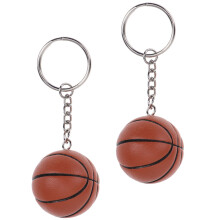 6Stk Mini Basketball Schlüsselanhänger Orange Kreative